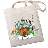 Екошопер BookOpt BK4070 quot;Київські пейзажіquot; бежевий  HS