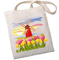 Екошопер BookOpt BK4071 quot;Подорож Нідерландамиquot;. Країна вітряків і тюльпанівquot; бежевий  HS