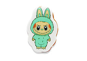 Пряник медово-імбирний з харчовим друком "Крафт Печиво" "Labubu - Лабубу бірюзовий" 45 г