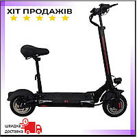 Міський електросамокат складаний Crosser T4 Seat чорний 50 км 45 км/год Електросамокат для дорослих до 150 кг