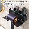 Настінний тримач для фена та аксесуарів у ванну VMHouse (0119-0001) Black, фото 3