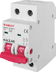 Вимикач навантаження на DIN-рейку e.is.2.40, 2р, 40А