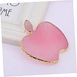 Рожева палітра у формі яблука для змішування фарб, гелів, гель лаків та інших матеріалів (8,5х8,7см.), 384, фото 4