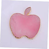 Рожева палітра у формі яблука для змішування фарб, гелів, гель лаків та інших матеріалів (8,5х8,7см.), 384, фото 6