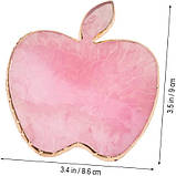 Рожева палітра у формі яблука для змішування фарб, гелів, гель лаків та інших матеріалів (8,5х8,7см.), 384, фото 7