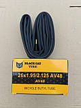 Велокамера 26х1.95 - 2.125 AV 48 Black Cat Антипрокольна з гелем. Антипрокольна камера для велосипеда., фото 2