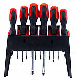 Набір викруток Mar-Pol M61008А, 18 шт, CrV, магнітні, з підставкою, фото 5