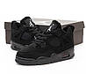 Чоловічі та жіночі зимові кросівки Nike Air Jordan 4 Retro Winter Black Чорні Найк Джордан Ретро В'єтрам замш з хутром унісекс, фото 2