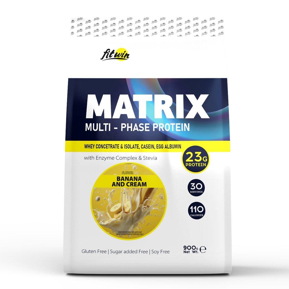 Протеїн FitWin Matrix Multi-Phase Protein, 900 грам - Банан із вершками