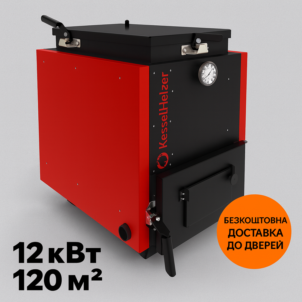 Твердопаливний котел KesselHeizer Smart 12 кВт — шахтний котел Холмова для опалення приватного будинку, фото 1