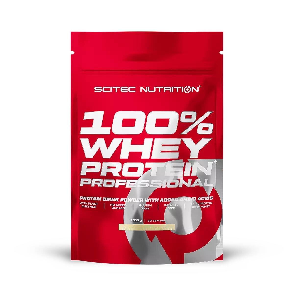 Протеїн Scitec Nutrition 100% Whey Protein Professional, 1 кг - Полуниця