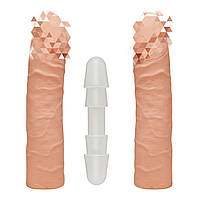 Фалоімітатор подвійний Doc Johnson The D - Double D - 16 Inch - ULTRASKYN, діаметр 4,4 см, Vack-U-Lo