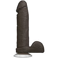 Фалоімітатор Doc Johnson The Realistic Cock 8 inch Black - ULTRASKYN, Vack-U-Lock, діаметр 5,1 см