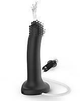 Кончающий фаллоимитатор Strap-On-Me Dildo Cum Black, диаметр 3,6см, силикон, насадка для страпона