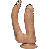 Подвійний фалоімітатор Doc Johnson The D - Double Dippin D FIRMSKYN для анально-вагінального сексу