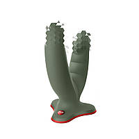 Подвійний фалоімітатор Fun Factory RYDE wild olive, гнучкі стовбури, присоска