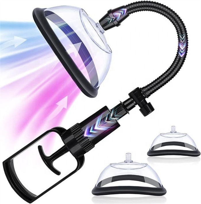 Вагінальна помпа вакуумна ручна помпа для клітора та вагіни Pussy Pump. 5 насадок, фото 1