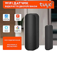 Wifi датчик відкриття дверей/вікон Tuya Front Door Sensor Detects з оповіщенням на смартфон - Black