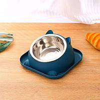 Миска для тварин Semi Animal Bowl 18 см діаметр площини, Blue із захистом від перекидання