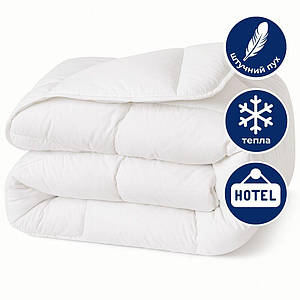 Ковдра зимова євро 200х220 см IDEIA штучний пух, для готелів, дому, тепла ковдра біла, аналог пуху