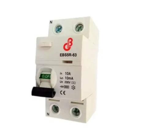 Автоматичний вимикач залишкового струму EBS5R-63 In 25 A, AC 230/400 V, 10mA, 4-pole, 6kA, type AC, 10 шт