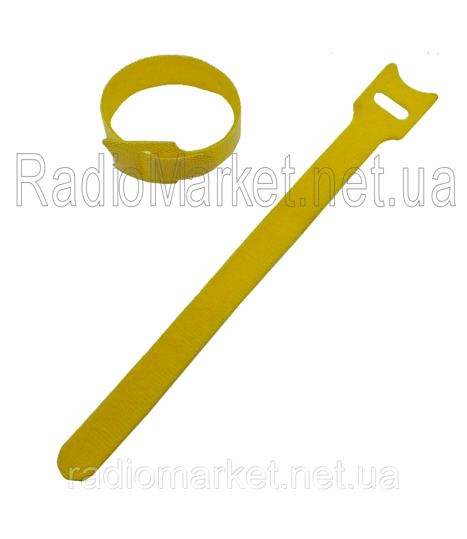 Стяжка нейлонова на липучці, багаторазова,10штук, фото 1