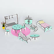 "Базовий" набір лялькових меблів NestWood для LOL (Лол), м'ятний, фото 3