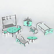 "Базовий" набір лялькових меблів NestWood для LOL (Лол), м'ятний, фото 4