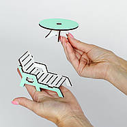 "Базовий" набір лялькових меблів NestWood для LOL (Лол), м'ятний, фото 5