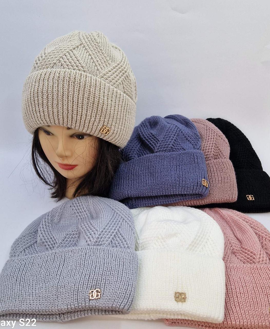 Шапка жіноча кругла з флісом оптом