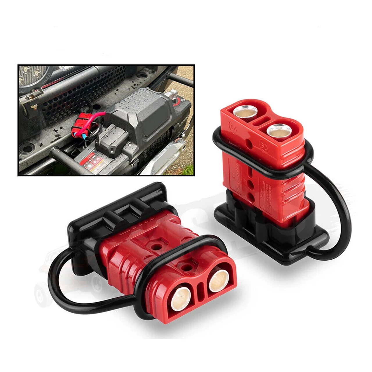 Силовий роз'єм для лебідки 200А (Червоний), фото 1