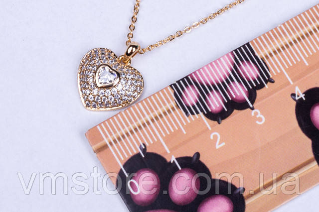 Подвеска кулон сердце на цепочке Xuping