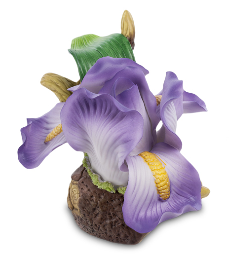 Декоративний настільний світильник-нічник у вигляді квітки "Ірис" з порцеляни від італійського бренду Pavone, фото 1