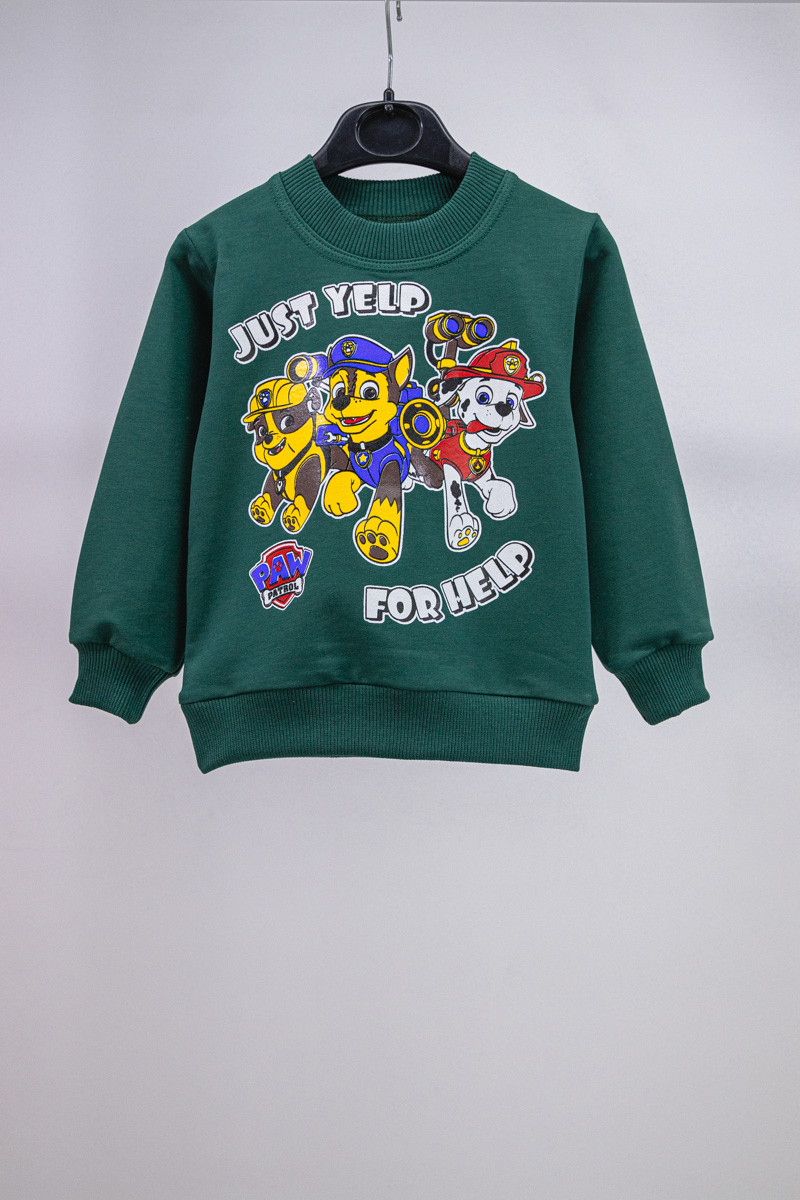 Джемпер дитячий для хлопчика з принтом Щенячий патруль двунитка, фото 1