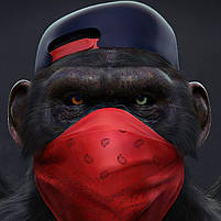 Картина три мавпи ганкстери в навушниках та бандані Стиль графіті 60х40см, фото 3