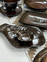 Соусник керамічний рибний коричневий Копер 30 мл арт. 101-0443, фото 3