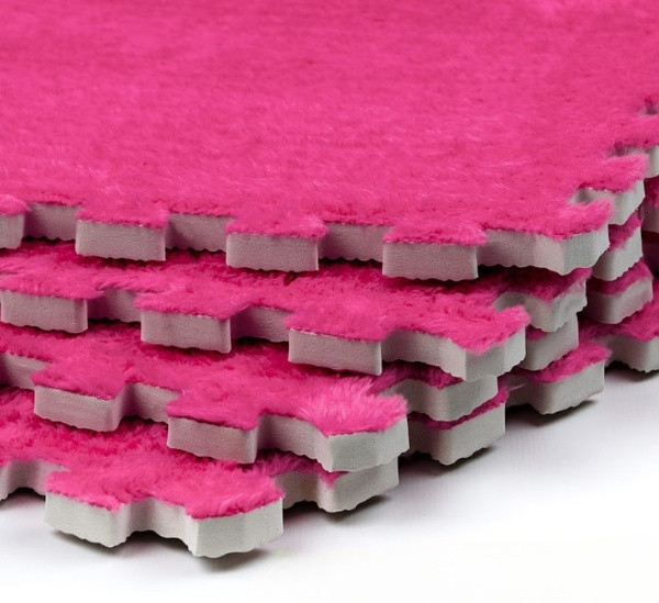Підлога пазл 30*30*1см підлогове покриття настил для підлоги плюшевий пазл рожевий SW-00002092