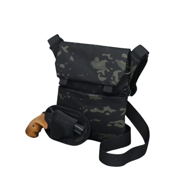 Сумка тактична ТТХ з кобурою для прихованого перенесення чорний мультикам