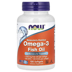 Омега-3 жирні кислоти Now Foods Omega-3 100 капс.
