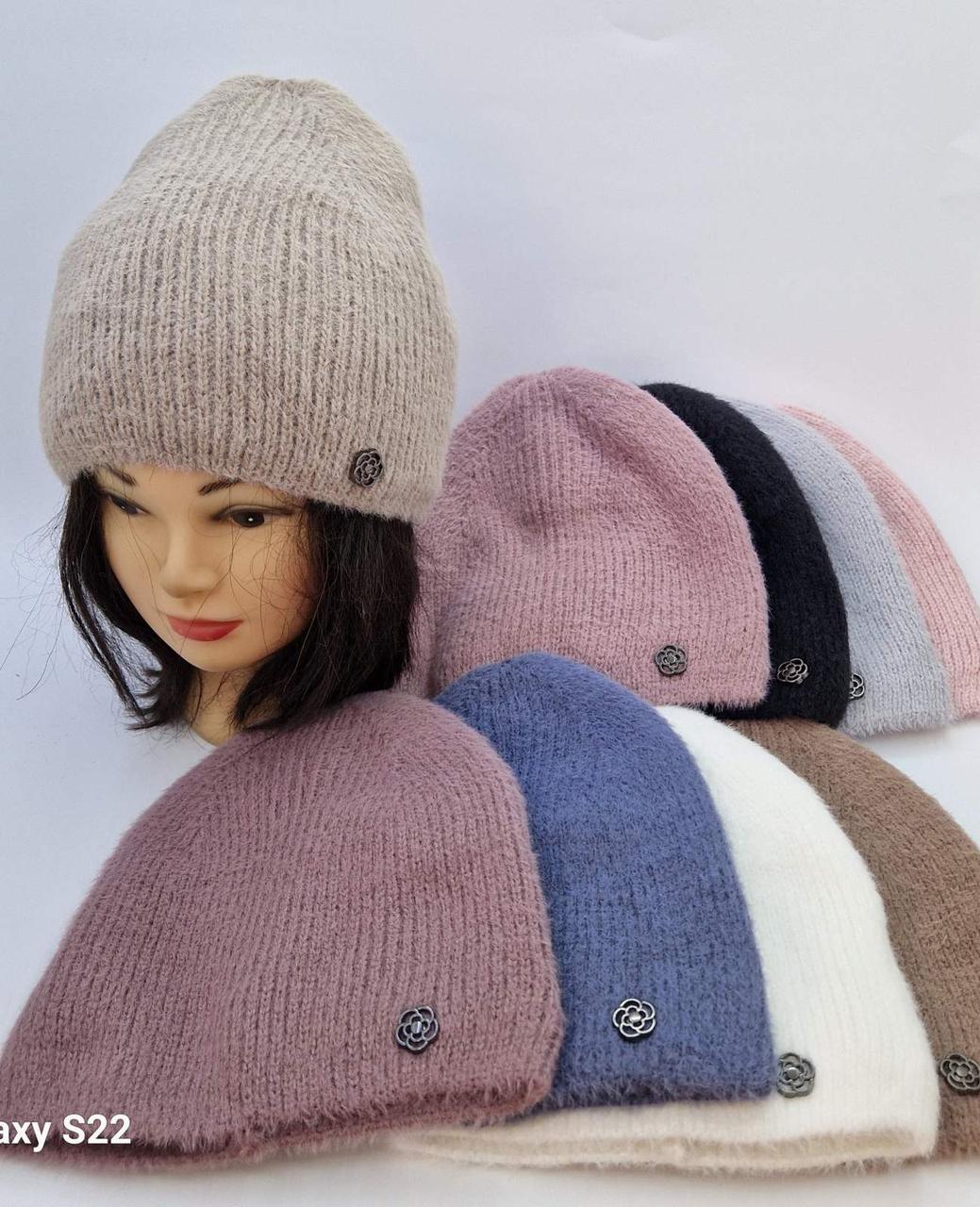 Жіноча шапка альпака на флісі оптом