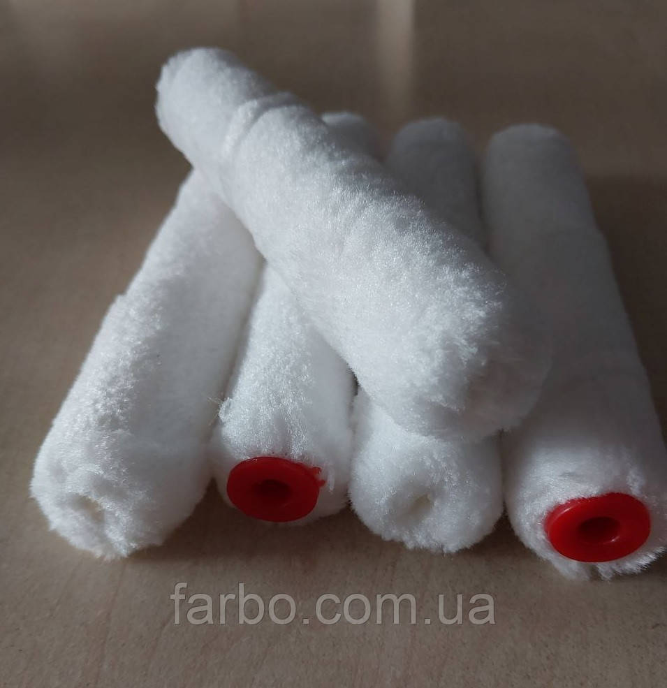 Валик малярний Велюр 150мм х15мм х 6мм Інструмент валік для лакофарбових матеріалів Ролік для фарбування гладкої поверхні, фото 1