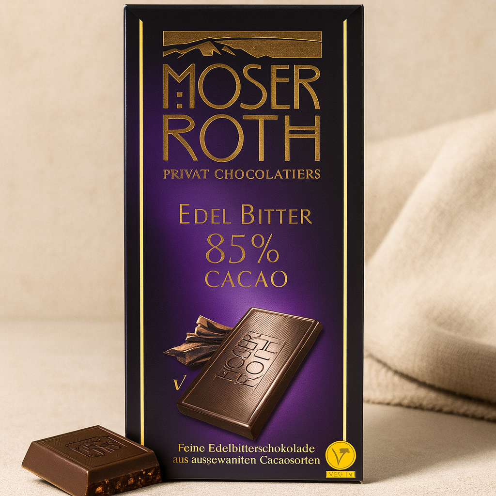 Чорний шоколад 85% 🍫 Moser Roth "Edel Bitter" 125 гр. Німеччина, фото 1