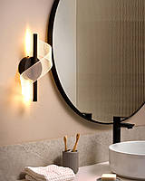 Світлодіодний настінний світильник SARELA, метал, чорний