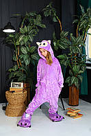 Пижама кигуруми Лабубу фиолетовый мягкий костюм Labubu для детей