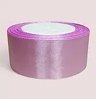 Атласна стрічка 4 см. Довжина рулону 23 м. Колір бузковий