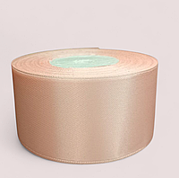 Атласна стрічка 4 см. Довжина рулону 23 м. Колір лососевого