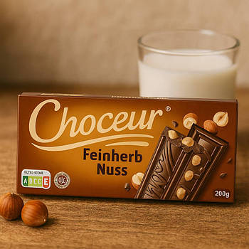 Шоколад 🍫 Choceur "Feinherb Nuss" 200 гр. Німеччина