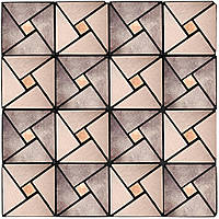 Самоклеюча алюмінієва плитка 300х300х3мм Бежева зі стразами SW-00001774