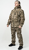Армейский демисезонный костюм пиксель Soft Shell на флисе до -10 тактический костюм куртка штаны софтшелл