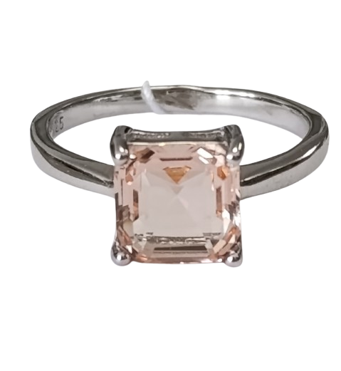 Срібна каблучка з морганітом КТ104/с-мг, фото 1